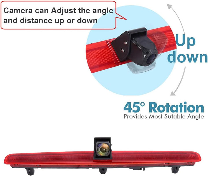 18mm Linse Top Qualität Auto Drittes Dach Original-Bremslicht-Rückfahrkamera, Ersatz für VW T5 Bus T