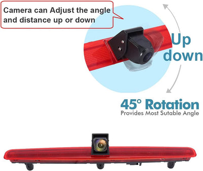 18mm Linse Top Qualität Auto Drittes Dach Original-Bremslicht-Rückfahrkamera, Ersatz für VW T5 Bus T