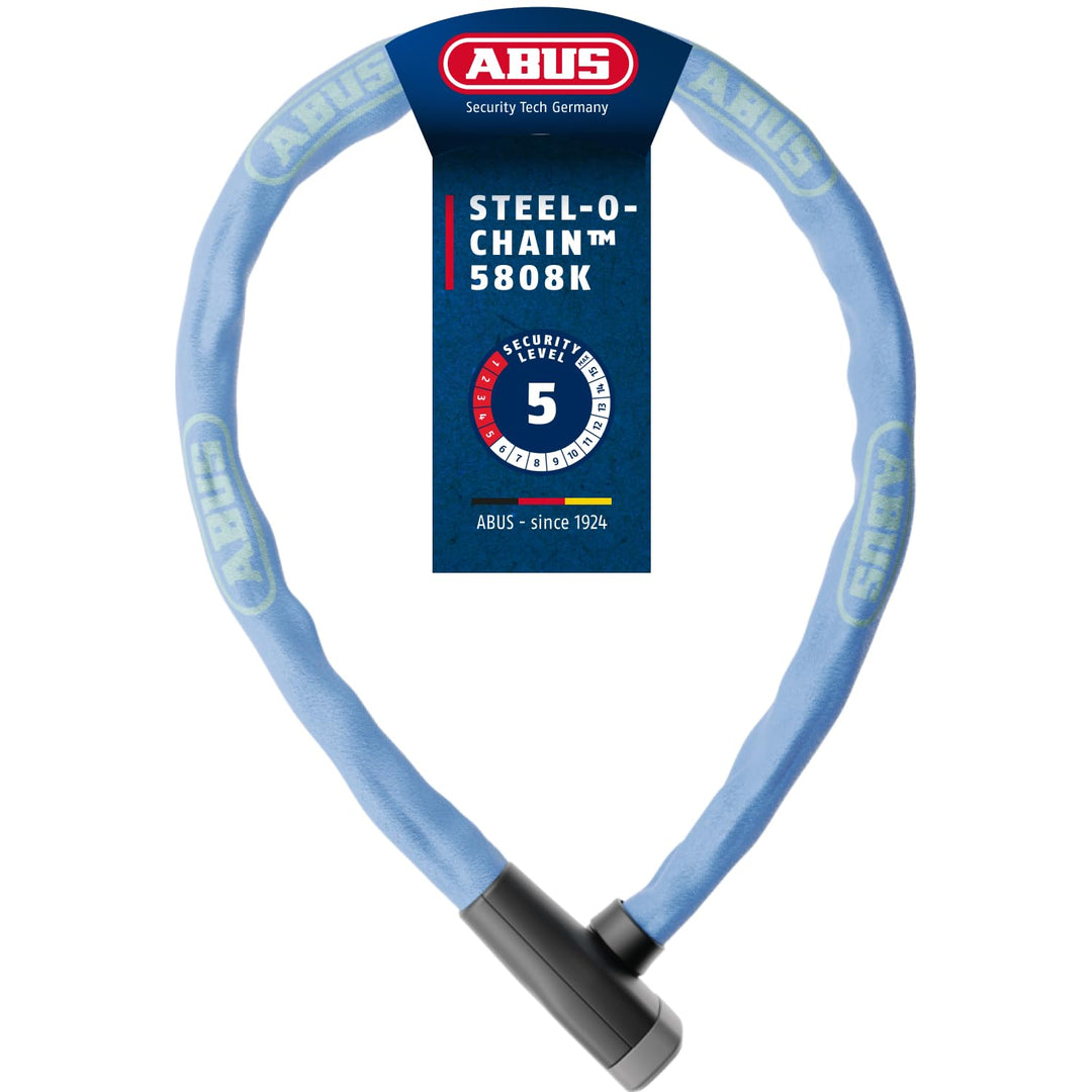 ABUS Kettenschloss Steel-O-Chain 5805K – Fahrradschloss aus Stahl – ABUS-Sicherheitslevel 5 Blau 75