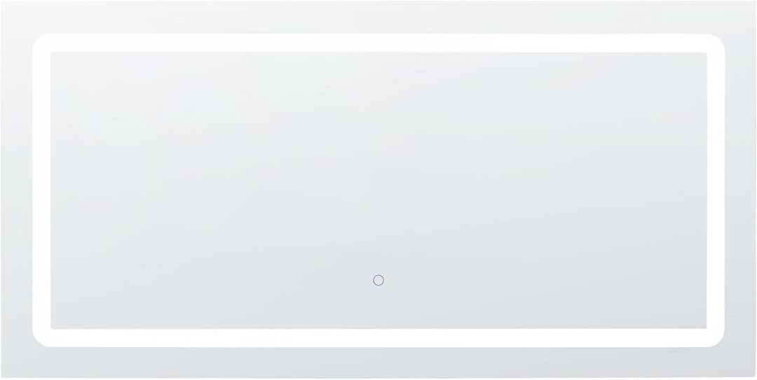 Badspiegel mit LED-Licht Touch-Sensor Antibeschlag silber 120x60 cm Benouville