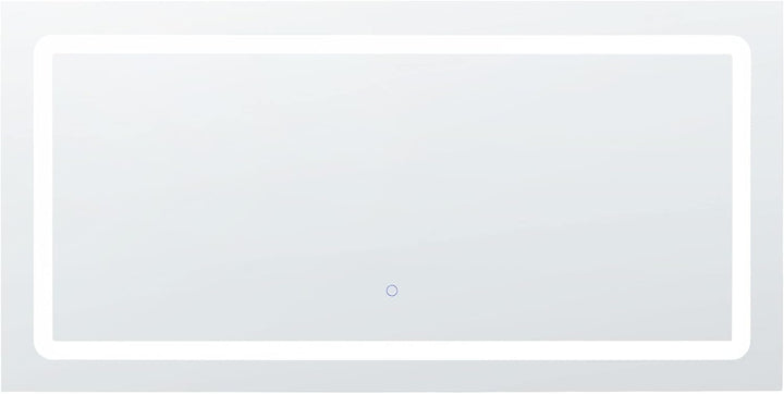 Badspiegel mit LED-Licht Touch-Sensor Antibeschlag silber 120x60 cm Benouville