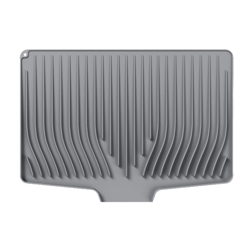Premium Silikon Geschirr-Trockenmatte mit Gefälle-Design – Rutschfest, Hitzebeständig (bis 230°C), S