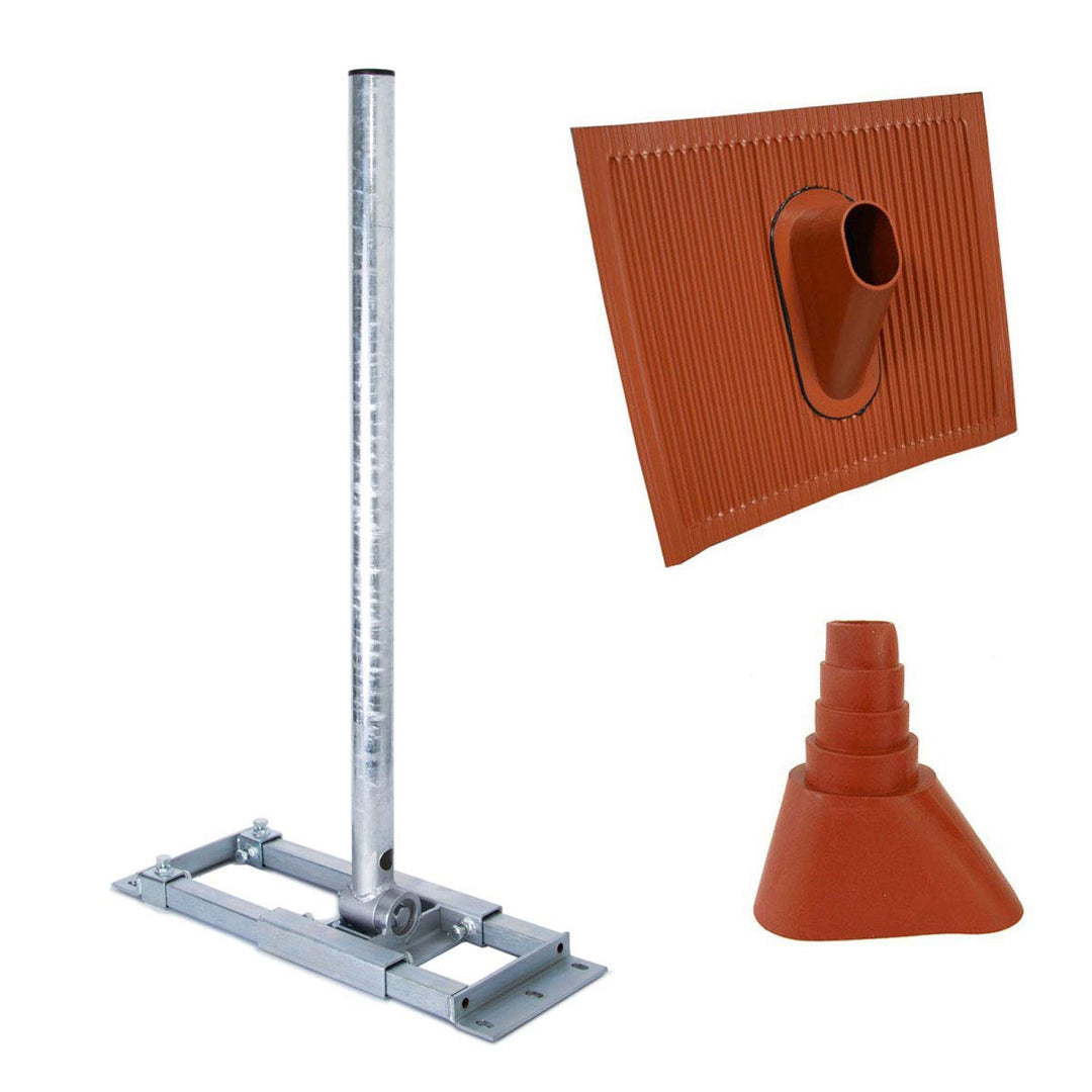 Premium X Deluxe X90-48 Dachsparrenhalter 90 cm Mast Sparrenhalter SAT Dach-Halterung Dachabdeckung