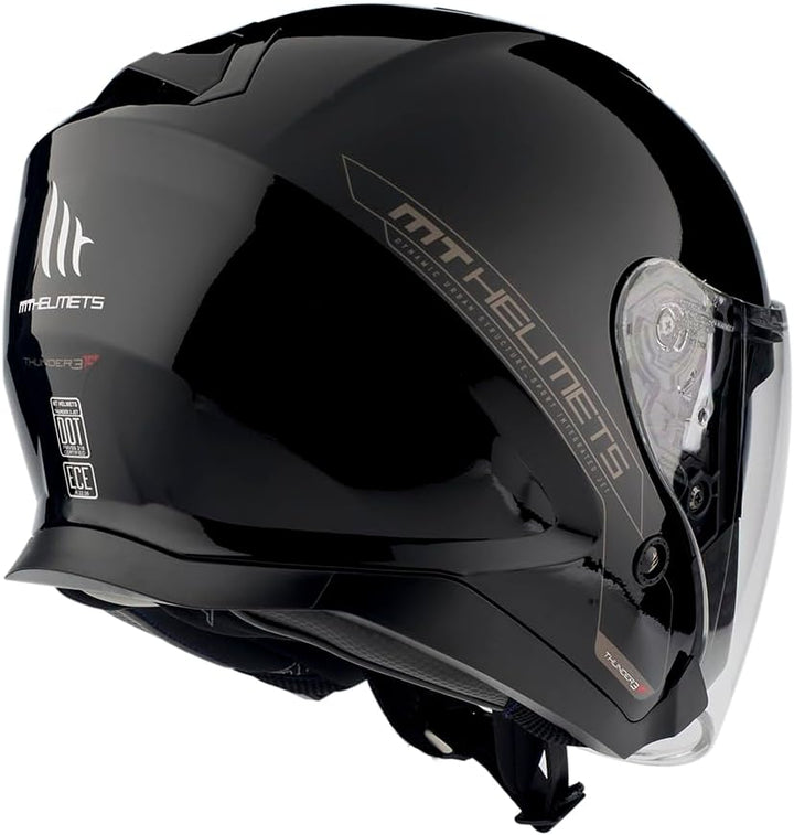 MT HELMETS THUNDER 3 SV JET SOLID A1 GLOSS BLACK XL