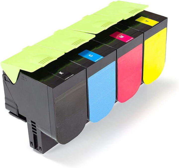 Green2Print Toner Toner-Set, 4 Kartuschen 1x 3000, 3X 2300 Seiten passend für Lexmark CX317DN, CX417