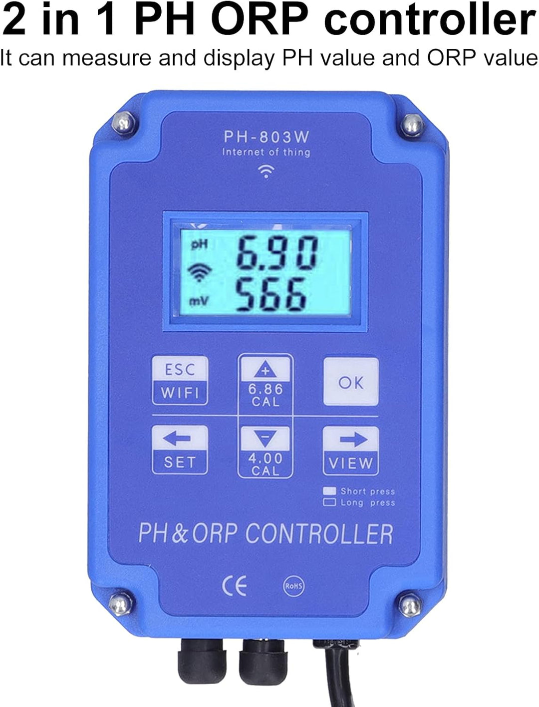 Redox Controller PH803W für Wassertests mit mehreren Parametern zur Langzeitüberwachung der Wasserqu
