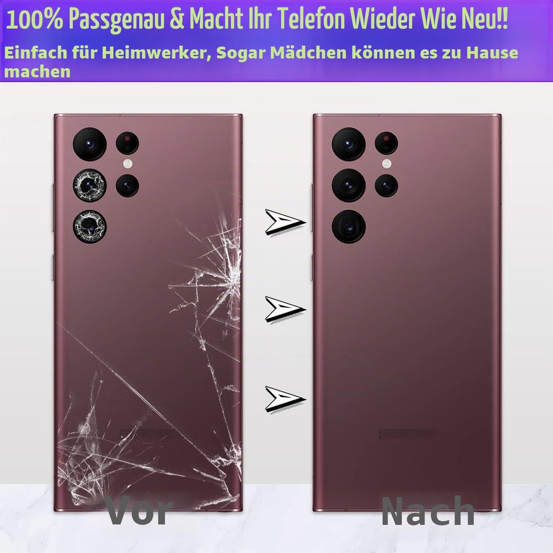 LUVSS Akkudeckel Kompatibel für Samsung Galaxy S22 Ultra 6.8 inches Rückseite Glas Deckel Original B