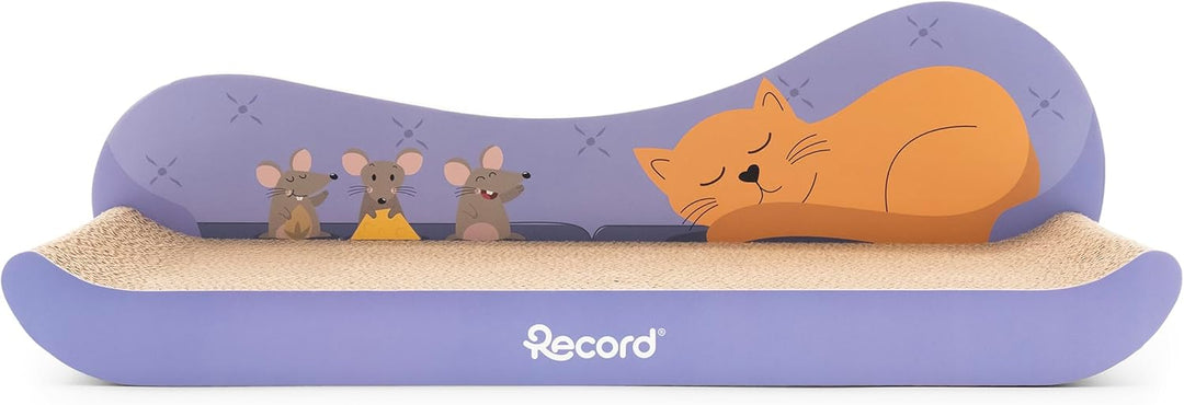 Record Kratzbaum Divanetto Sofa-Kratzbaum für Katzen | Farbe Havanna und Lila, Grösse 49 x 25 x 16 c