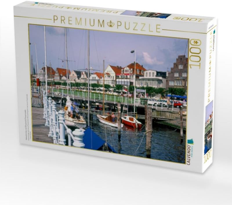 CALVENDO Puzzle Kaiserbrücke mit Ortsansicht Travemünde 1000 Teile Lege-Grösse 64 x 48 cm Foto-Puzzl