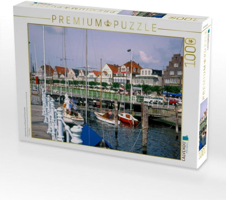 CALVENDO Puzzle Kaiserbrücke mit Ortsansicht Travemünde 1000 Teile Lege-Grösse 64 x 48 cm Foto-Puzzl