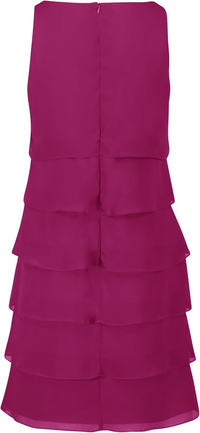 Vera Mont Damen Cocktailkleid mit Rüschen 44 Real Purple, 44 Real Purple