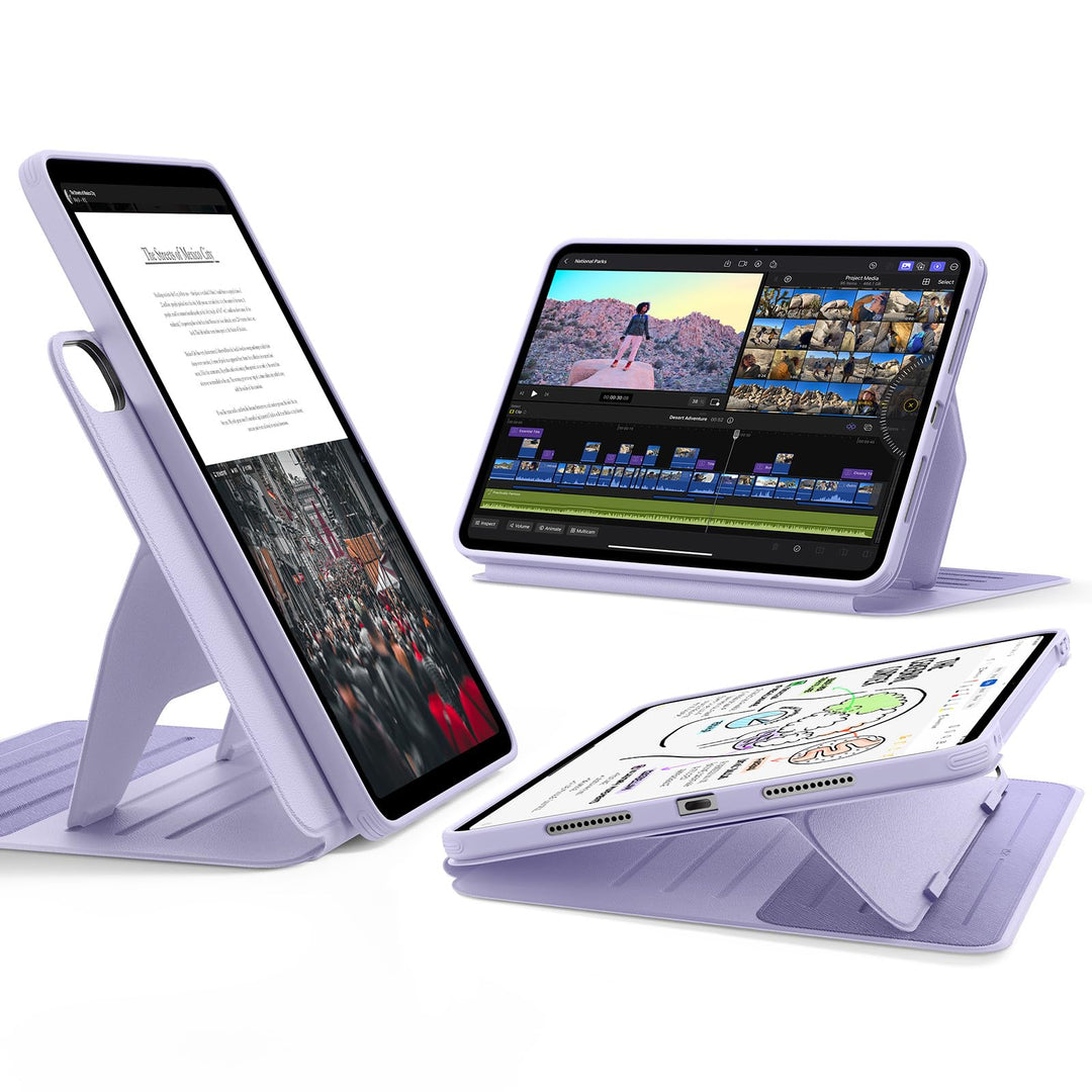 ESR für iPad Air 13 Zoll M4/M3/M2 Hülle (2026/2025/2024), drehbare Hülle mit Abnehmbarer Magnetabdec