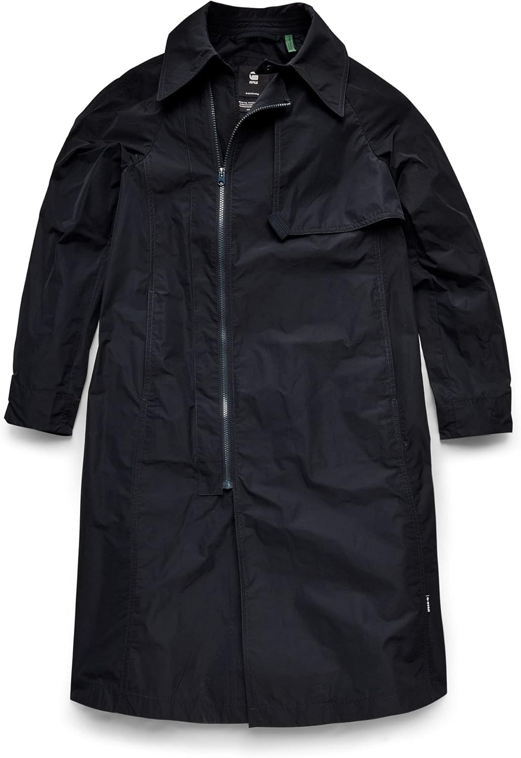 G-STAR RAW Damen lang Trenchcoat Schwarz (Mazarine Blue D20503-c655-4213) XS, Schwarz (Mazarine Blue