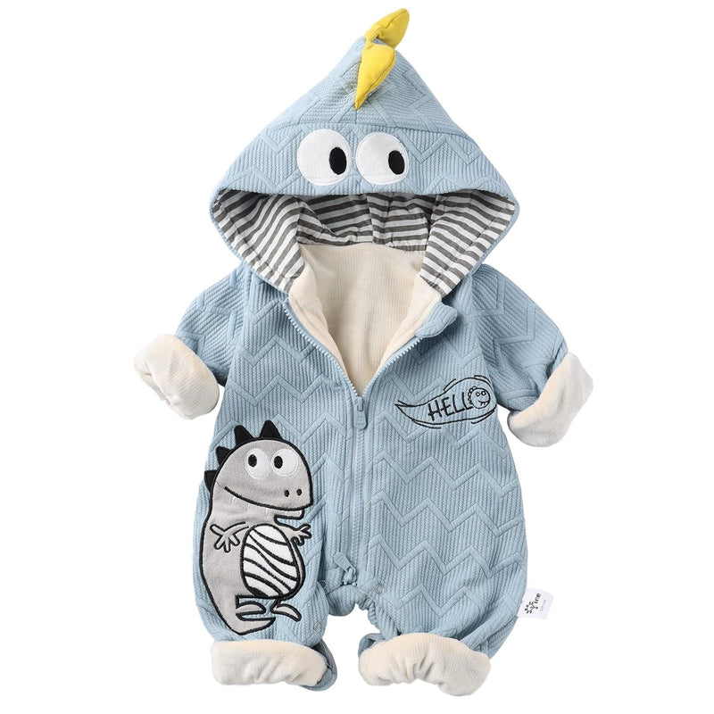 Baby Overall Winter Schneeanzug Baby Dinosaurie Fleece Strampler Wärmer Winter Overall Jumpsuit für