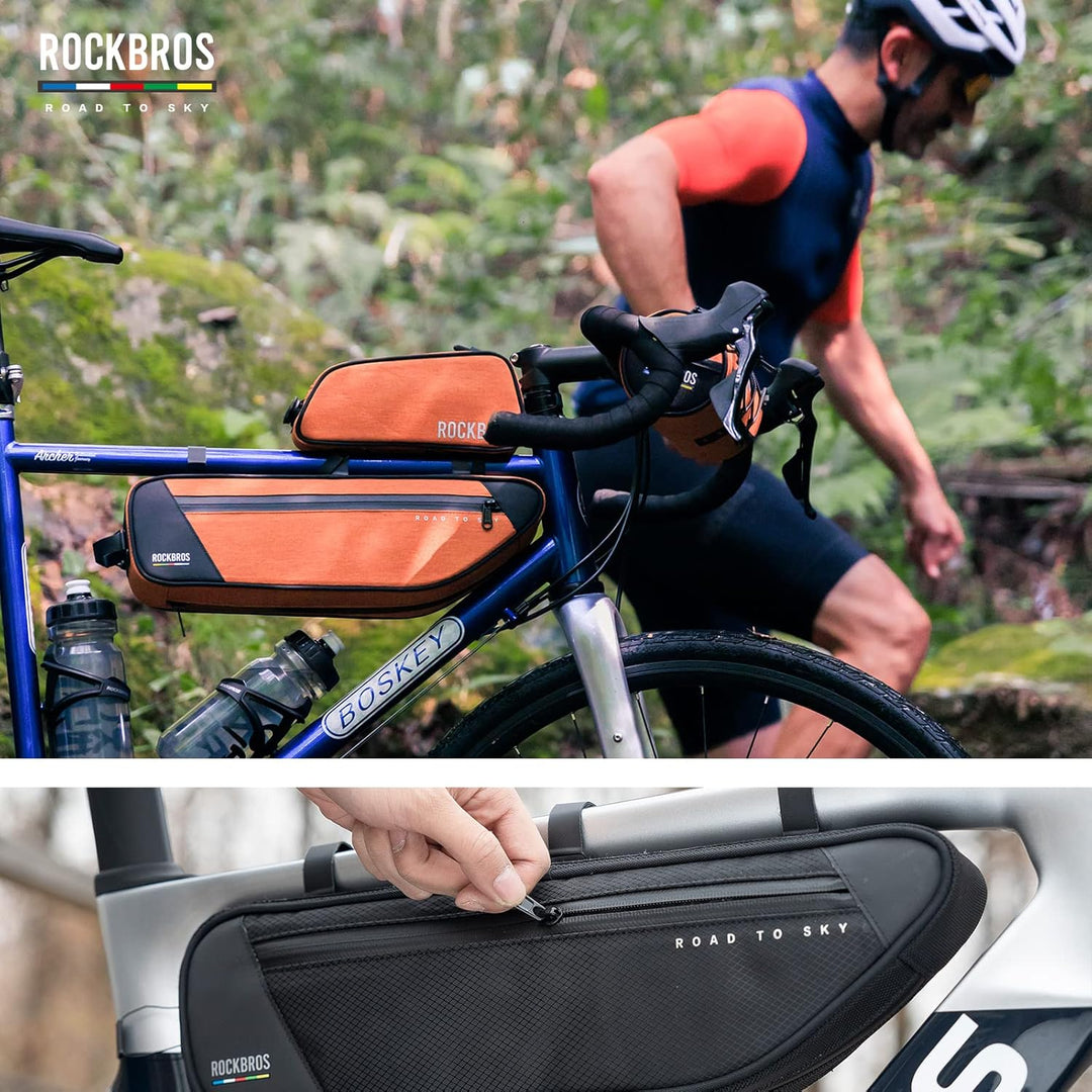ROCKBROS Road-to-Sky Fahrrad Rahmentasche Reflektierende Wasserabweisende Fahrradtasche für Rahmen 2