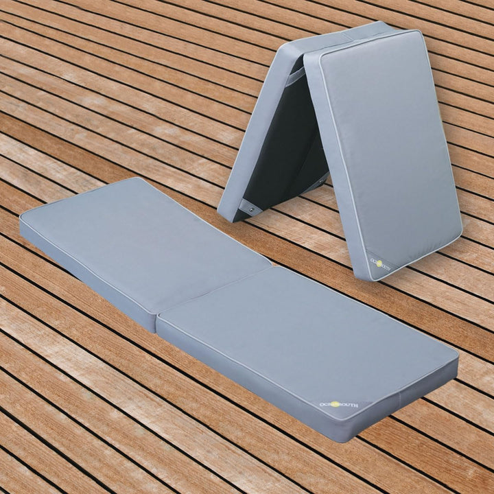 Oceansouth Boat Bench Kissen Polyester Stoff Grau 370mm x 1300mm, Grau 370mm x 1300mm