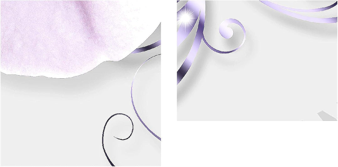 Runa Art Wandbild XXL Blumen Orchidee Wohnzimmer Schlafzimmer 200 x 80 cm Grau Violett 5 Teilig - Ma
