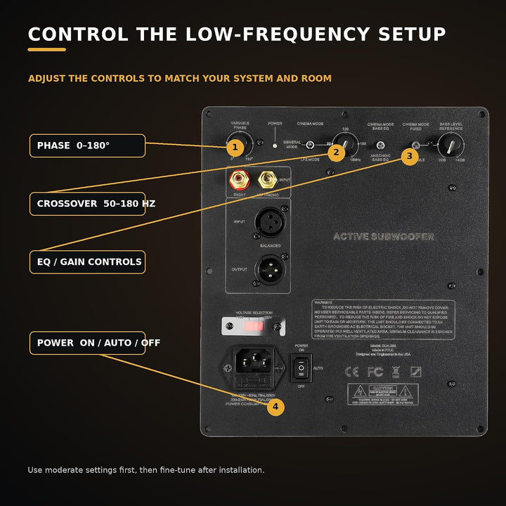 WAudio 350W Class-D Subwoofer-Plattenverstärker – Hochleistungs-Verstärker für Subwoofer