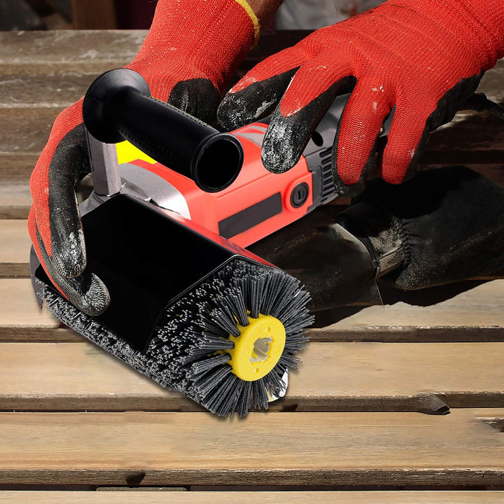 EXLECO Nylonbürste #120 Körnung Drahtziehrad Pinsel Polierbürste für Satiniermaschine Schwarz Schlei