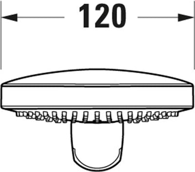 Duravit Universal Duschkopf, Duschbrause mit 3 Strahlarten (Rain, Pulse, Mono), Handbrause rund (Ø 1