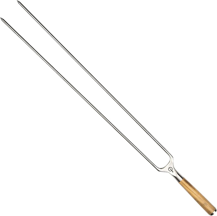 Forged Churrasco Grillspiesse 50cm, Olivenholz Griff, Edelstahl, Gabelspiess 50.0 Zentimeter, 50.0 Z