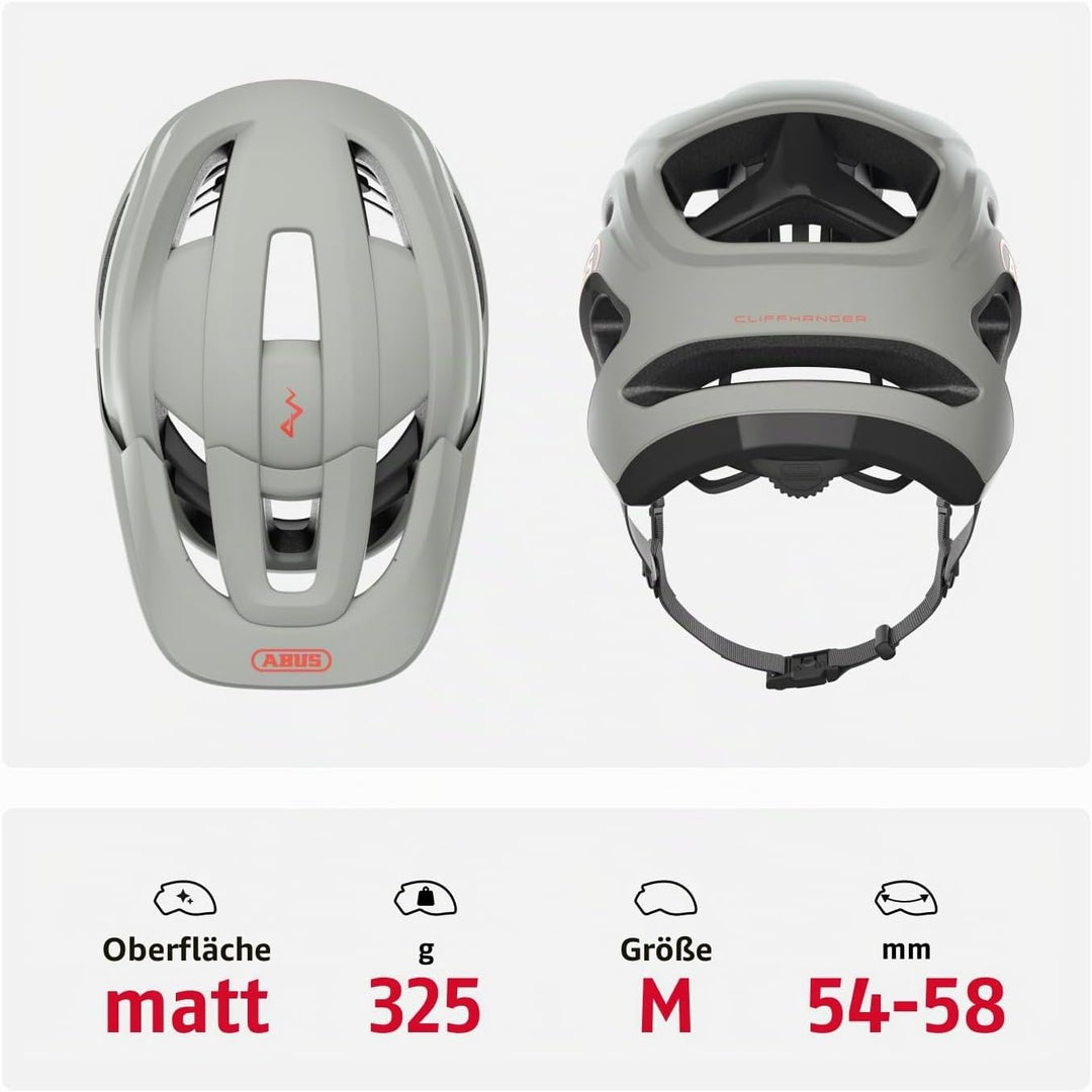 ABUS MTB-Helm Cliffhanger - Fahrradhelm für anspruchsvolle Trails - mit grossen Lüftungsöffnungen &amp;