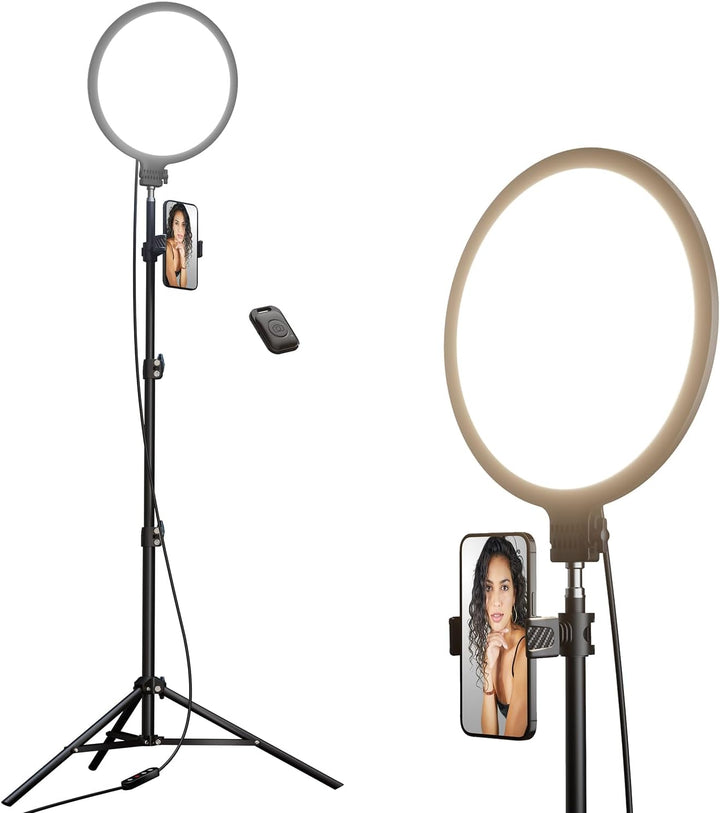 Weilisi 10.5" Ringlicht mit 69" Stativ Handy mit für Tiktok, Vlogging | Vollflächiges Ringlicht-Stat