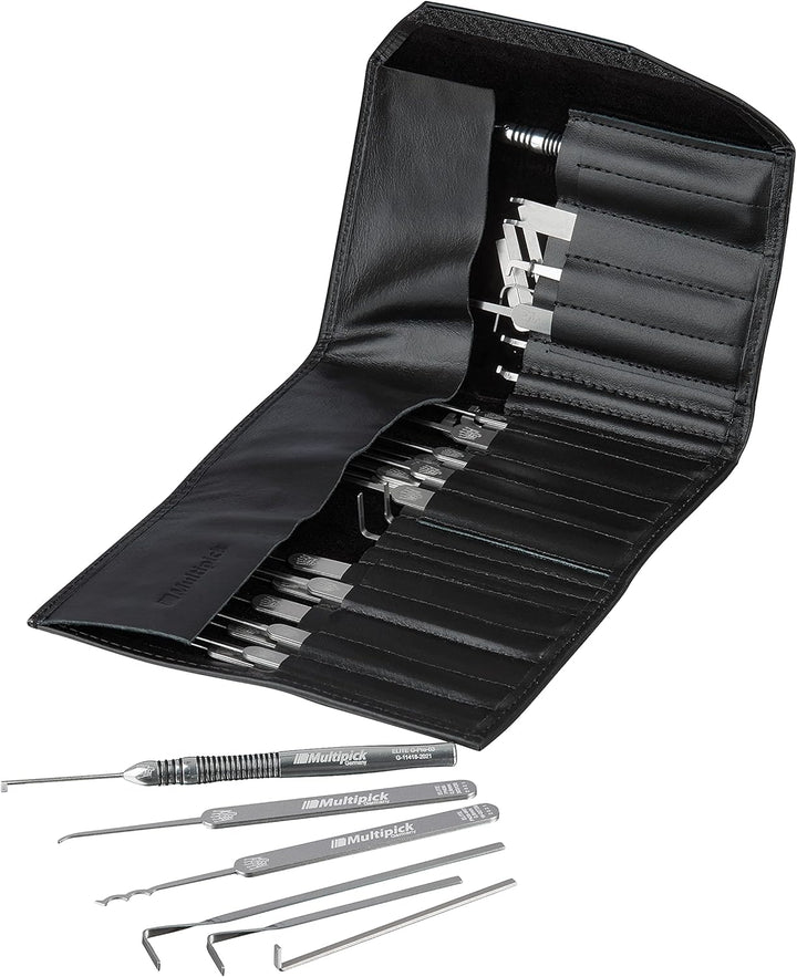 MULTIPICK ELITE 39 Profi Dietrich Set - [39 Teile | 0,4 + 0,6 mm] Made in Germany - Lockpick Tool, S