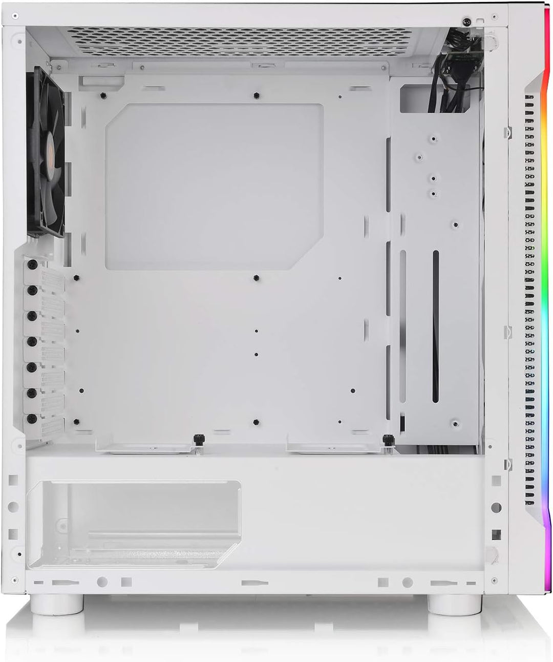 Thermaltake H200 TG RGB ATX PC-Gehäuse | 1 vorinstallierter 120mm Lüfter | Tempered Glass | Weiss