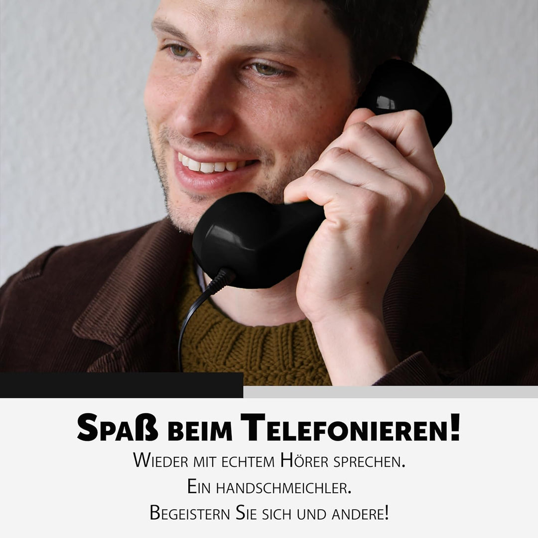 Opis 60s Micro - Retro Handyhörer für Android Smartphones, Tablets, Notebooks und Handys in der Form