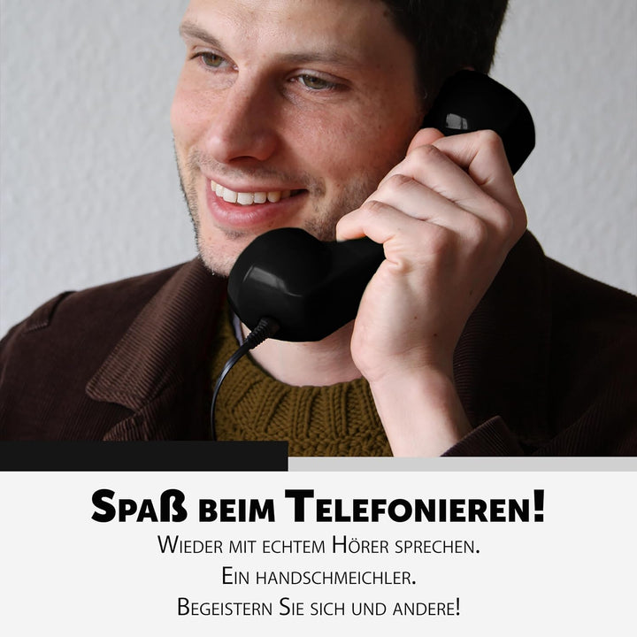 Opis 60s Micro - Retro Handyhörer für Android Smartphones, Tablets, Notebooks und Handys in der Form