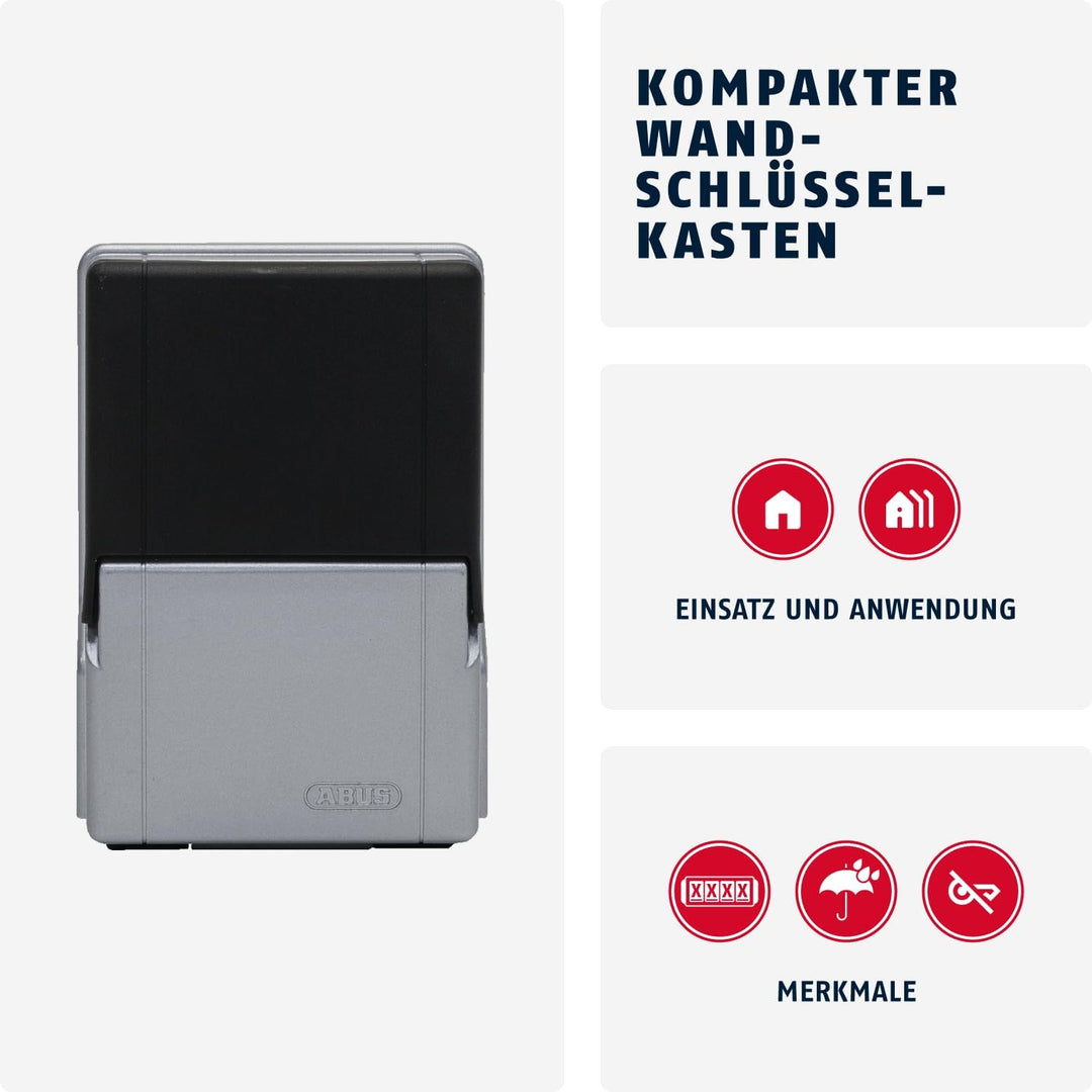 ABUS KeyGarage 727 Mini - Schlüsselbox zur Wandmontage - für bis zu 8 Schlüssel oder kleine Wertgege