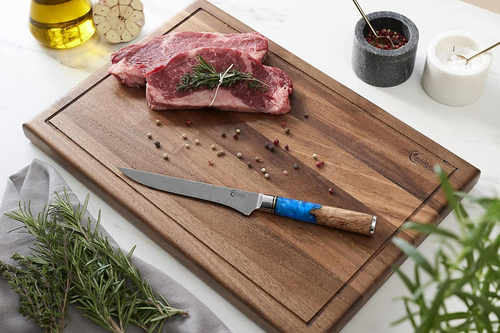 Calisso Filetiermesser 67 Lagen Damaststahl - Damastmesser, Küchenmesser, Ausbeinmesser, Messer
