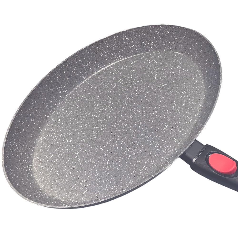 Roc-Tec® Fischpfanne, oval, 38 cm, echte Steinpartikel, antihaftbeschichtet, für alle Herde, auch In