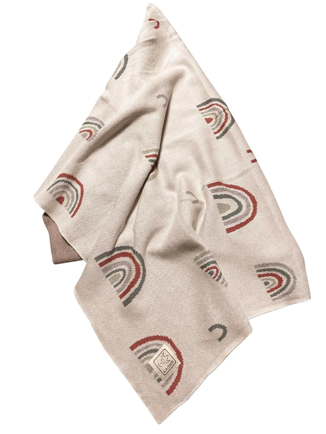 KAISER 65212 RAINBOW - Babydecke Strick 100% Bio Baumwolle (kbA), atmungsaktive Babydecke, Ganzjähri
