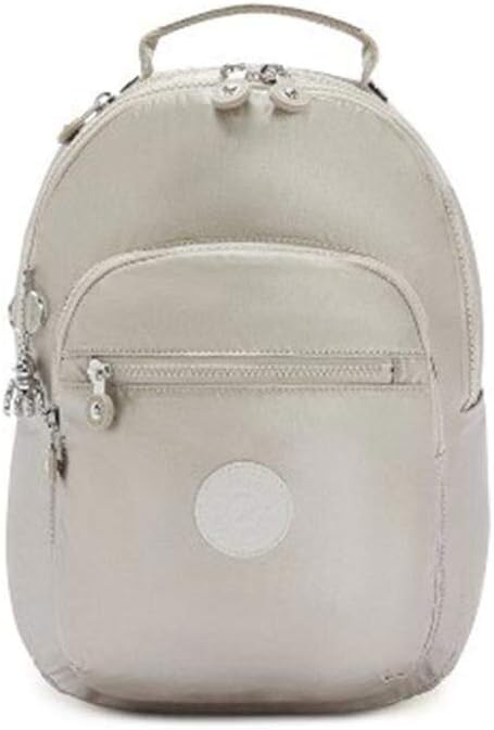 Kipling Backpacks Seoul, S, Metallic Glow + Damen Creativity S Münzbörse Silber (Metallic Glow)