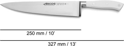 Arcos 233724 Serie Riviera Blanc - Kochmesser - Klinge aus Nitrum geschmiedetem Edelstahl 250 mm - H