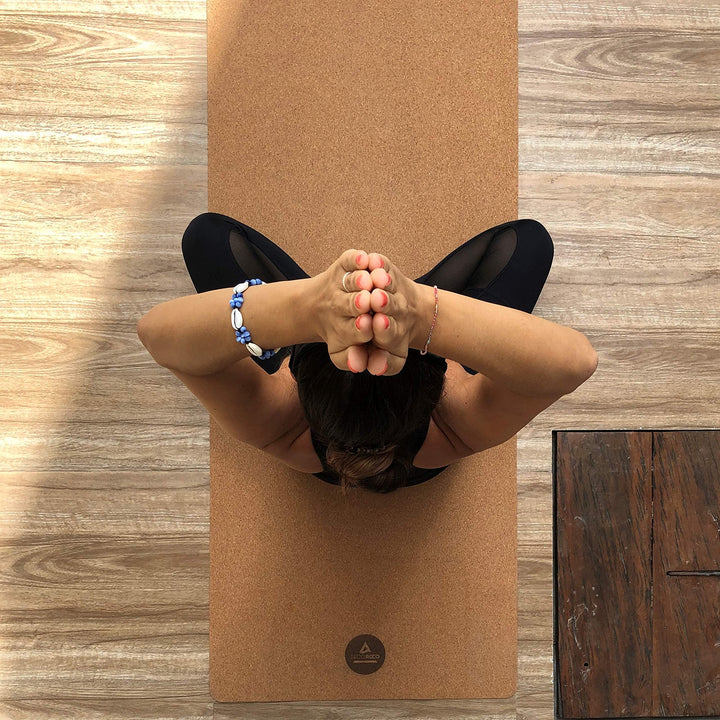 Yogamatte Pro aus Kork, Testsieger Preis/Leistung, extra gross 200x66 cm, getestet mit sehr gut, Tra