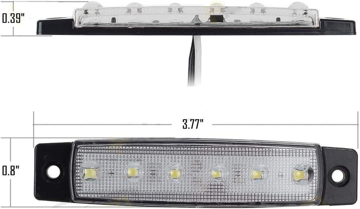 KYYET DC 24 V LED-Seitenmarkierungsleuchten, 6 LEDs, 2835 SMD-Abstand, für LKW, Anhänger, Wohnmobil,