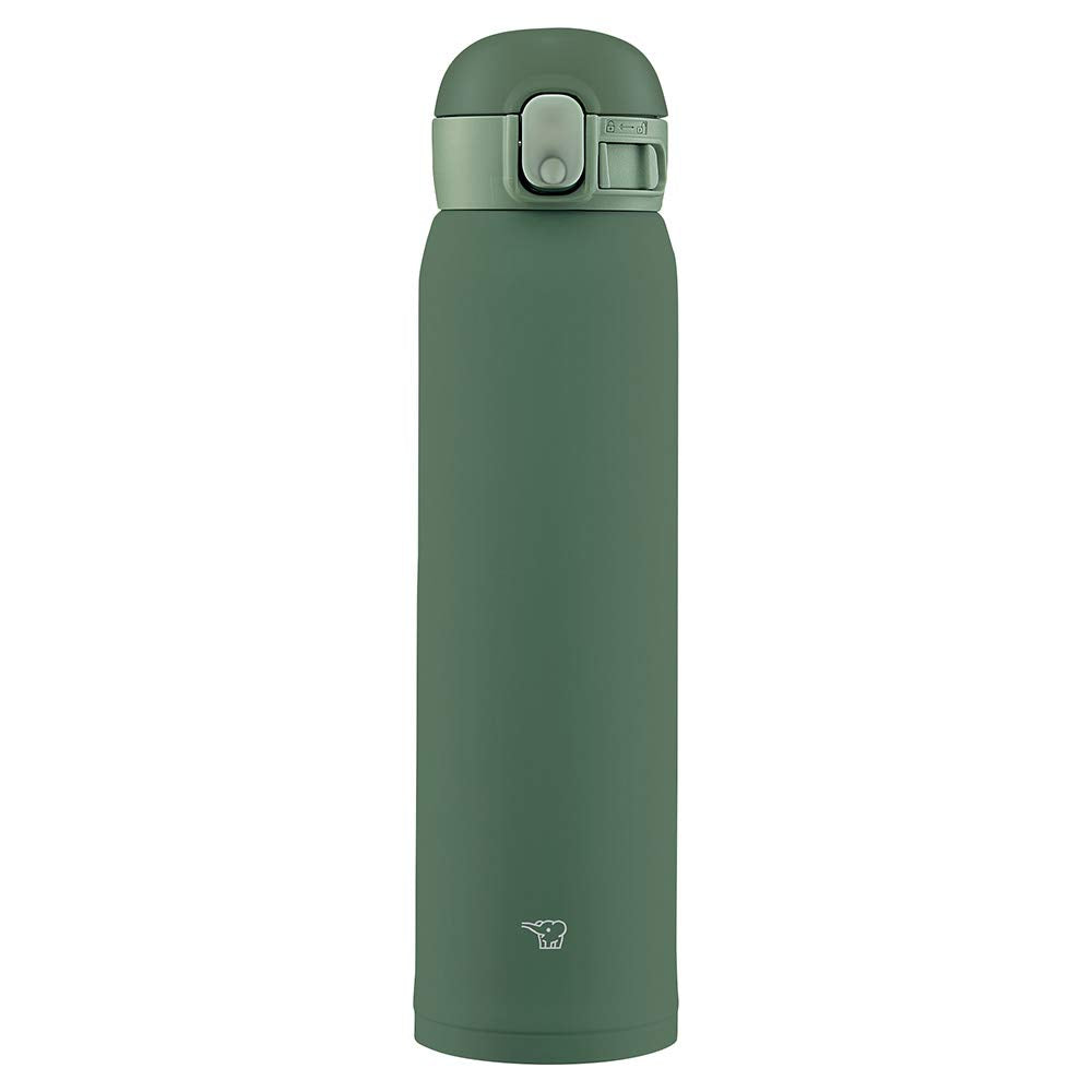Zojirushi SM-WA60-GD Wasserflasche, One-Touch-Edelstahlbecher, nahtlos, 35,5 ml (0,60 l), Khaki Khak