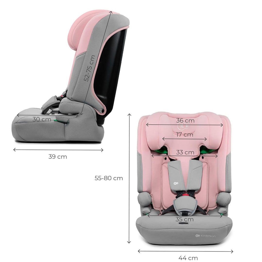 Kinderkraft I-COMFY, Autositz, Für Kinder, Reguliert (76-150cm), Verstellbare Rückenlehne, 5-Punkt-S
