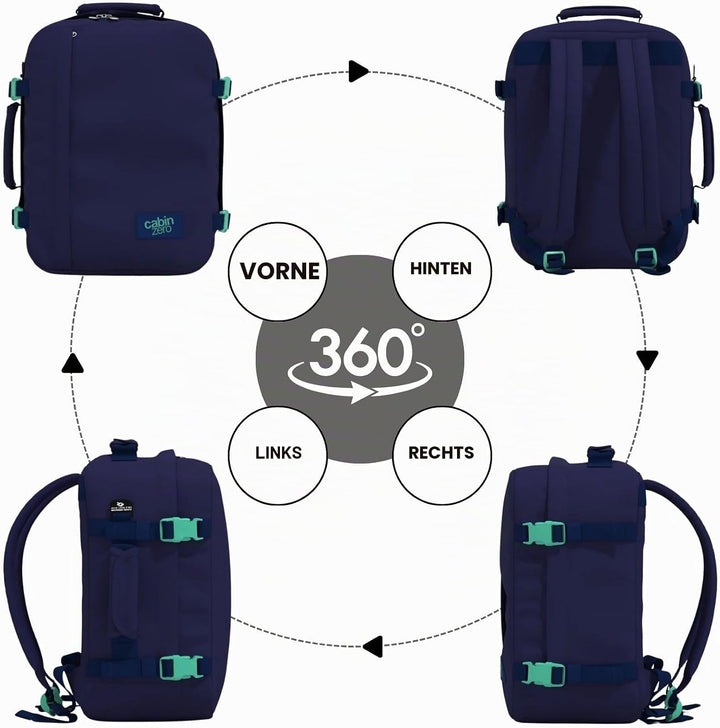 Cabinzero Unisex Rucksack, Deep Ocean