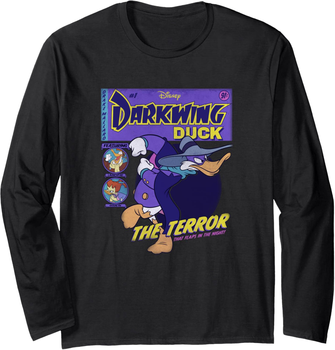 Disney Darkwing Duck Comiccover Langarmshirt