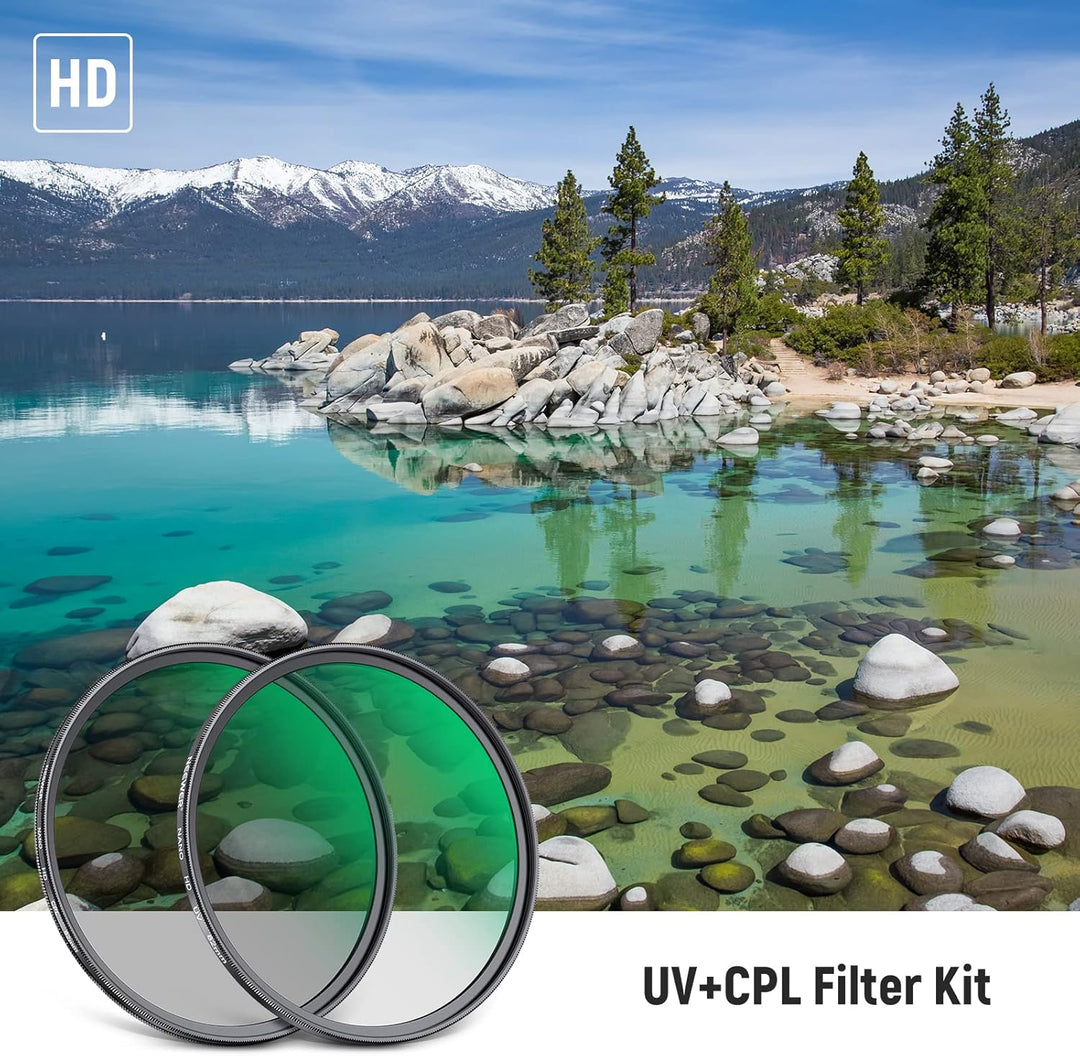 NEEWER 82mm CPL UV Filter Set, Zirkular Polfilter(Polarisationsfilter)/UV Schutz Objektivfilter Set