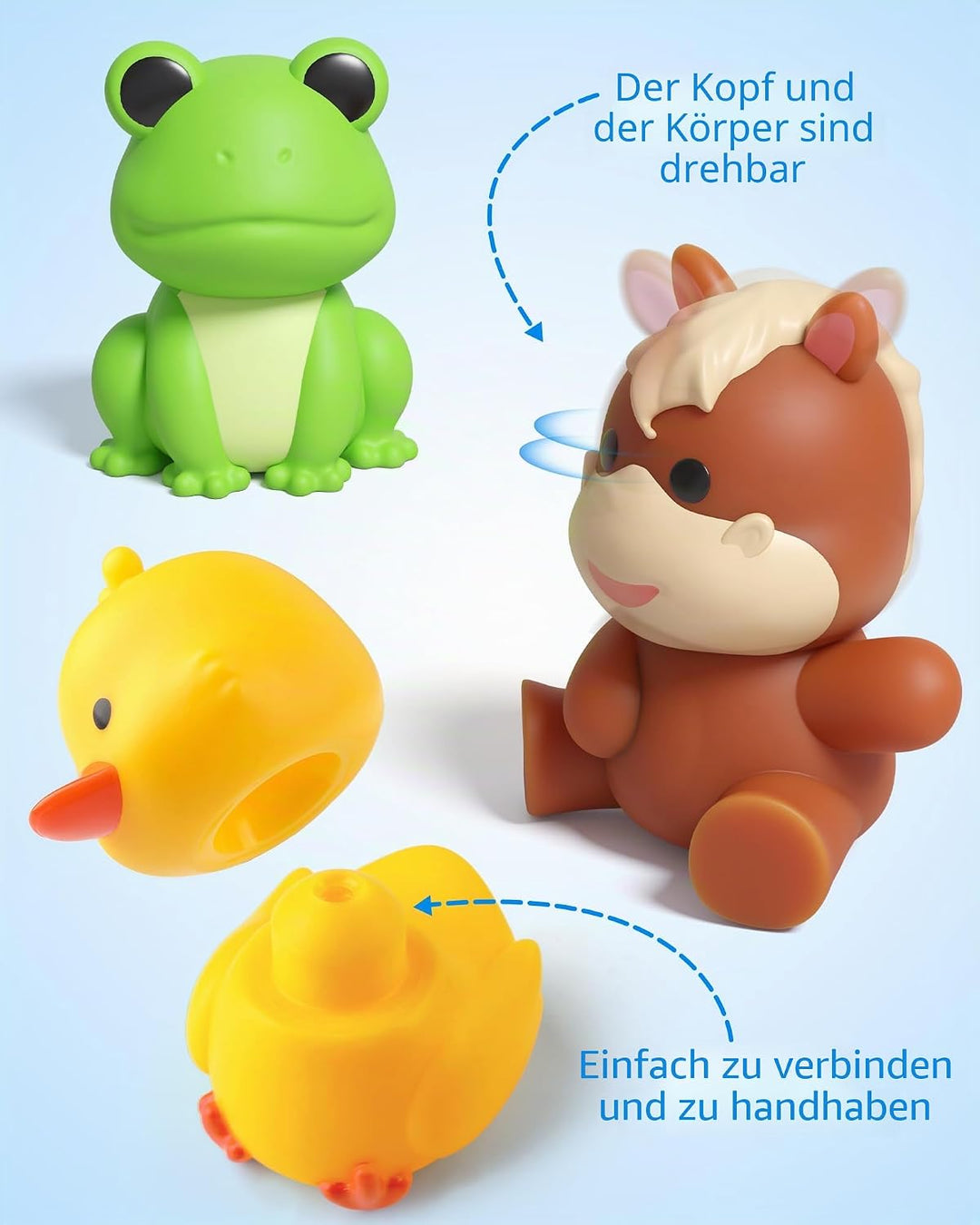 Coogam 10 Stück Bauernhof Tier Matching Spielzeug für Kinder | Feinmotorik Lernspiele für Vorschule