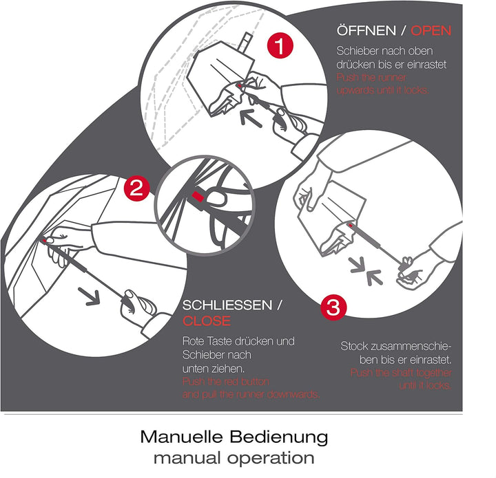 Knirps Taschenschirm T.010 Manual Dot Art – Sehr leicht – Klein und kompakt – Sturmfest – Windproof