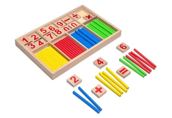 Natureich Montessori Mathematik Spielzeug Material aus Holz Einmaleins Spiel zum Zahlen 1x1 Addition
