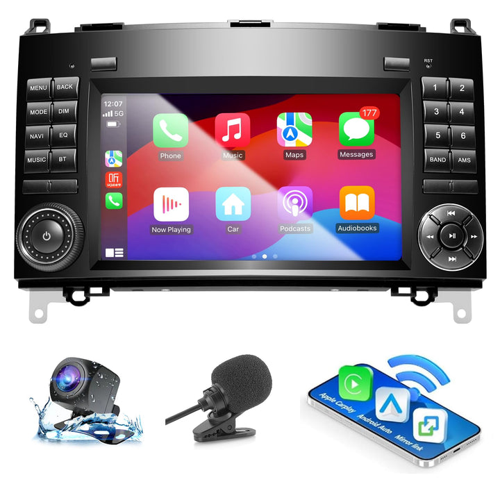 Autoradio für Mercedes-Benz Classe A W169/B W245/Viano Vito W639 mit Android Auto und Wireless CarPl