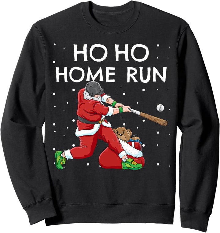 Baseball Ho Ho Home Run Witziges Weihnachten Geschenk Sweatshirt