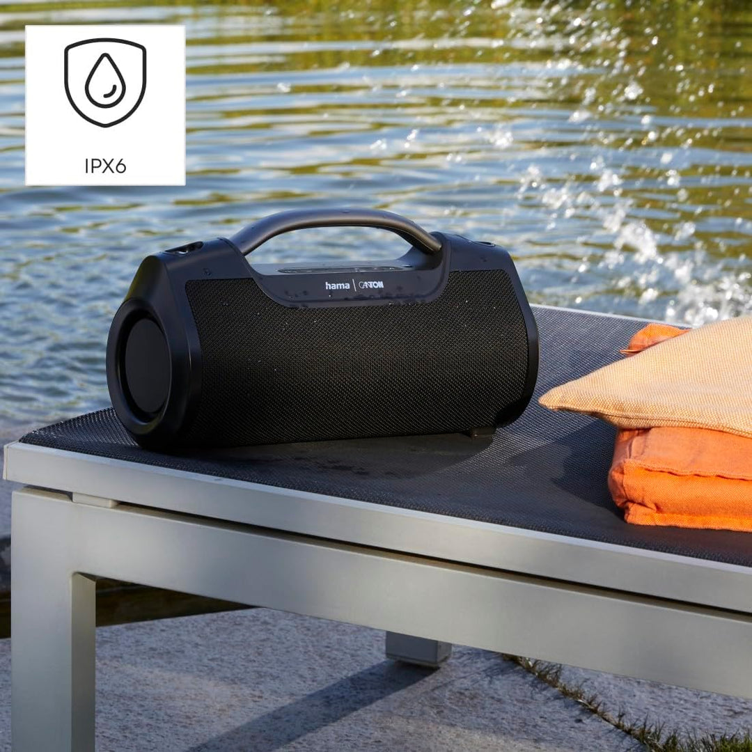 Hama Bluetooth Lautsprecher Outdoor 60W (wasserfest IPX6, 12 Stunden Akkulaufzeit, Pro Sound, Powerp